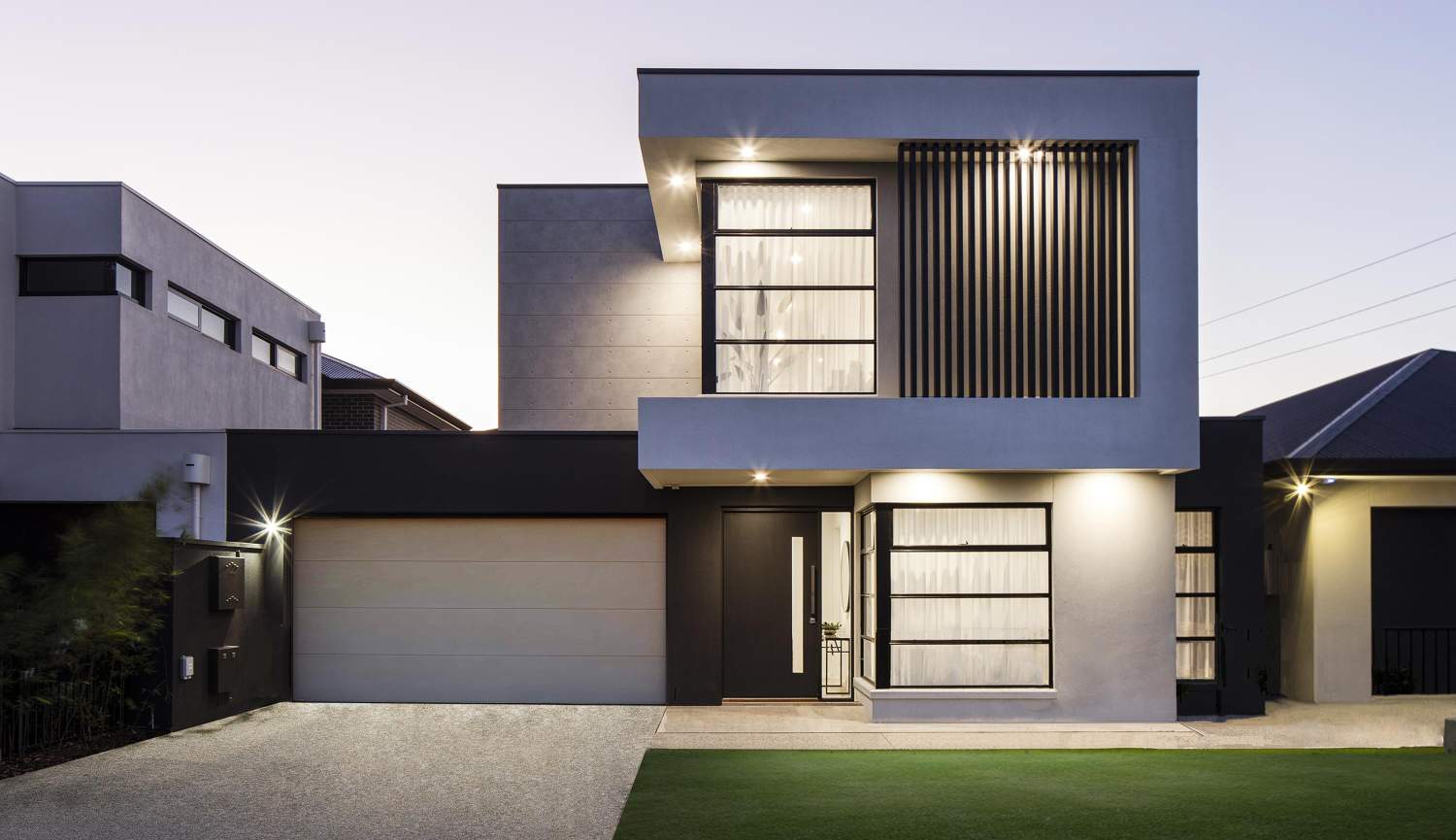 Double Storey Home Designs Award Winning Weeks Homes   Belmore Double Storey Home Design Display Facade 